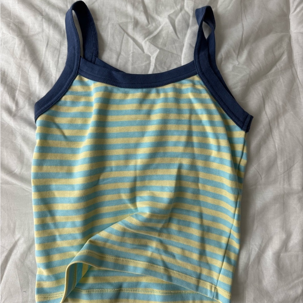Daily Drills Blue & Pale Yellow Striped Camisole - Picture 2 of 2